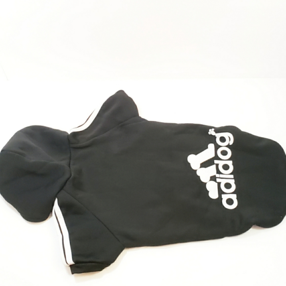 NWOT Adidog Hooded Sweatshirt, 3 Stripe, Dog Hoody